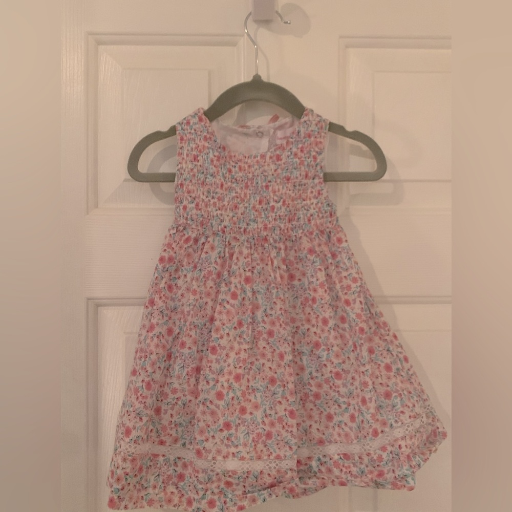12 month floral dress with open back